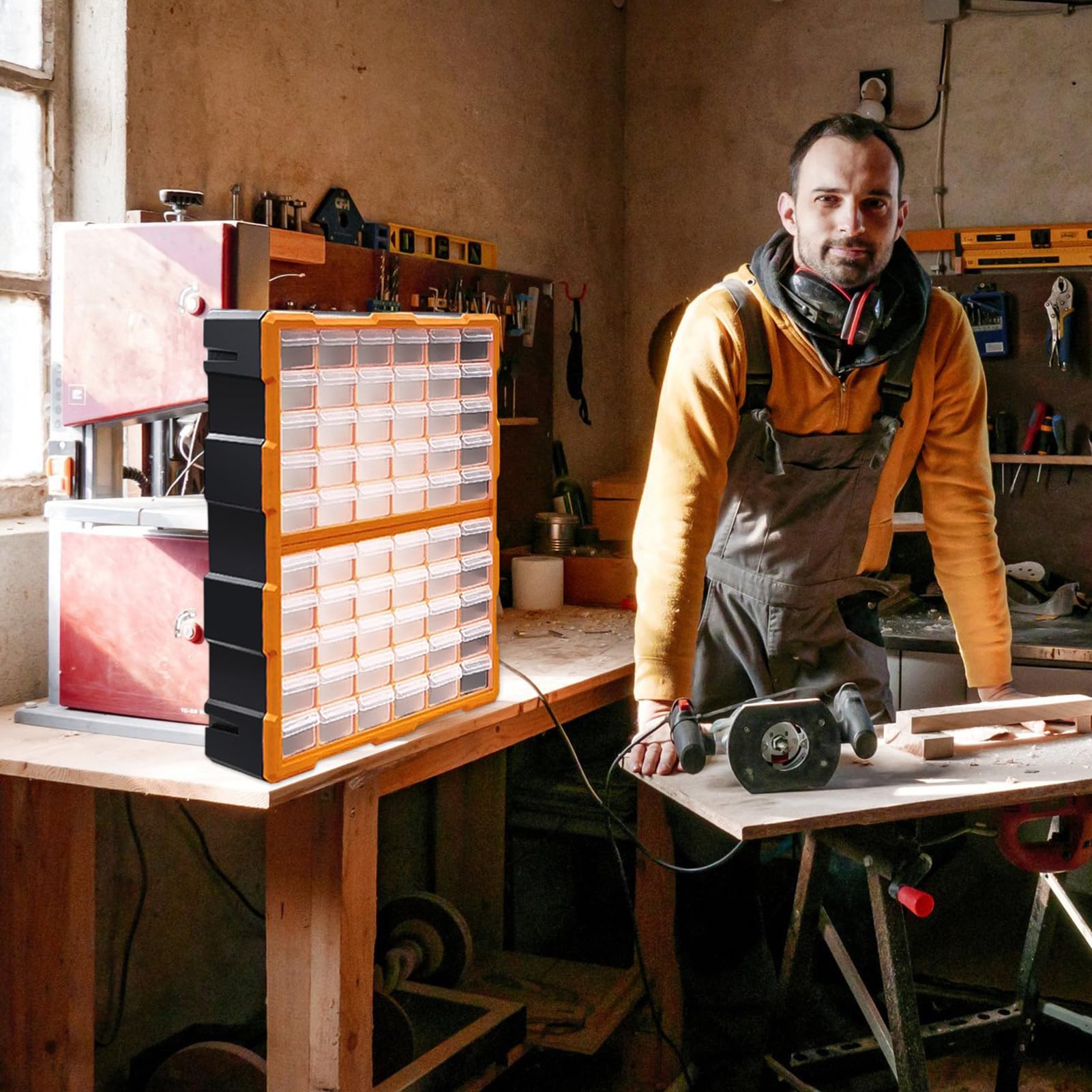 Armadio per cassetti fai da te – Conservare cassetti, workshop – | Organizzatore per cassetti | Conservazione di in con 60 scomparti, contenitore modulare impilabile per perline