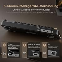 RedThunder K65 65% Wireless Mechanikus Gaming Billentyűzet QWERTZ RGB Retro 3