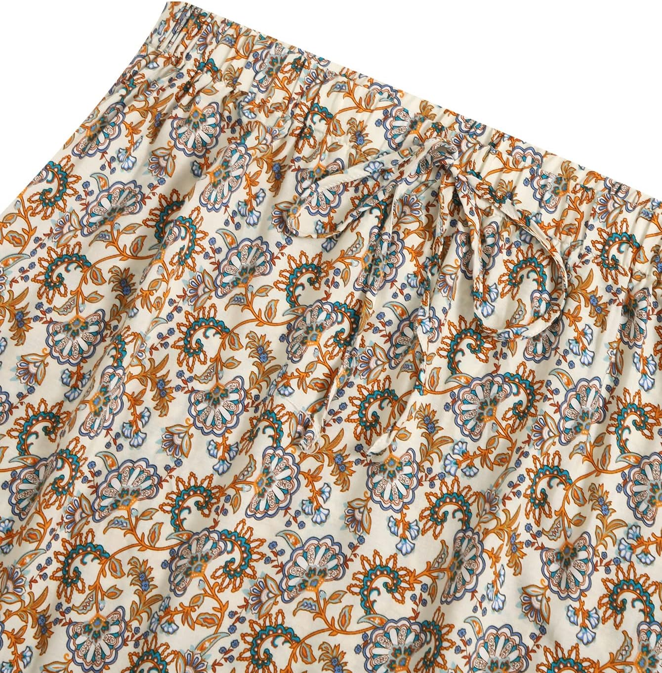 Milumia Women Boho Vintage Floral Print Long Skirt Summer Tiered Maxi Skirt - Image 3