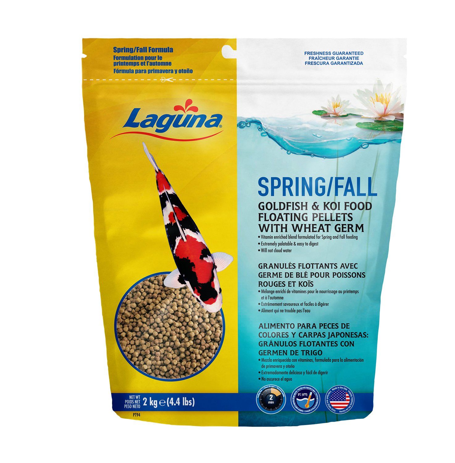 Laguna Spring & Fall Floating Food with Wheat Germ, 4.4 lb