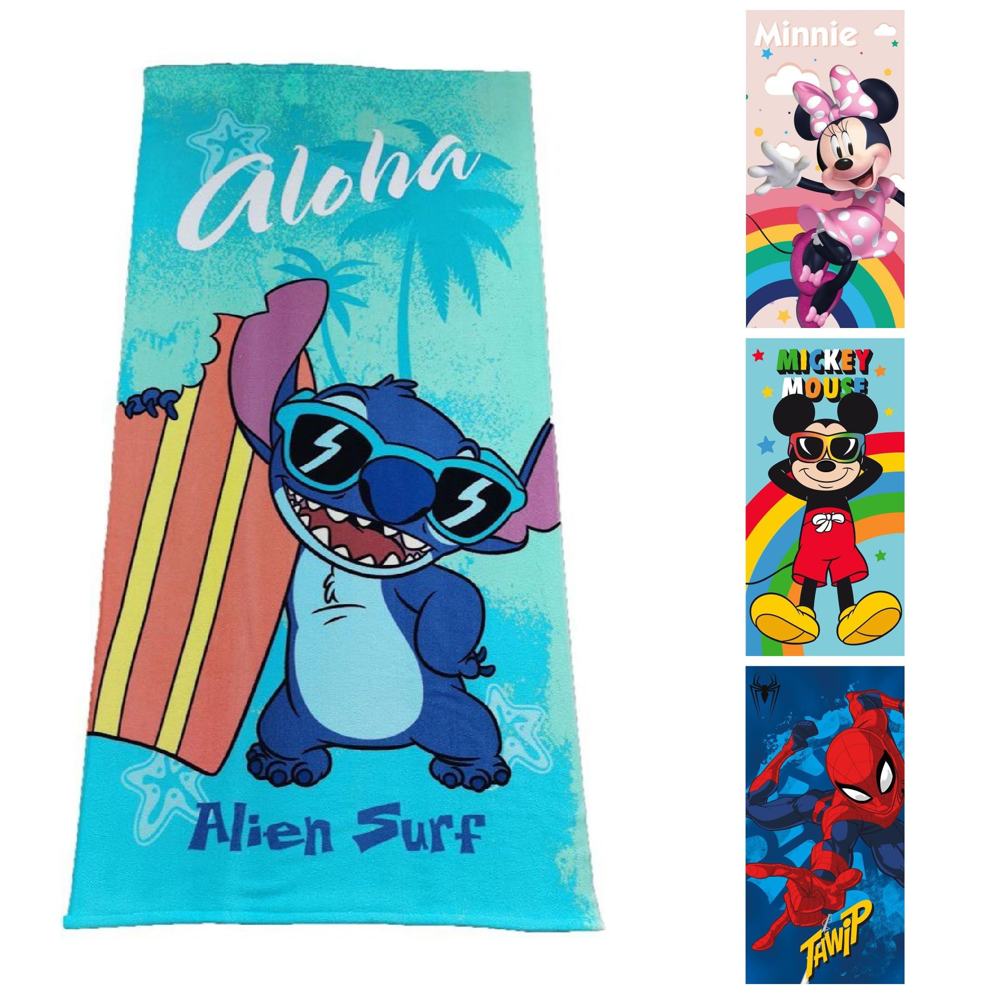ASDITEX S.L. Toalla DE Playa Licencia - Stitch, 070x140 cm.