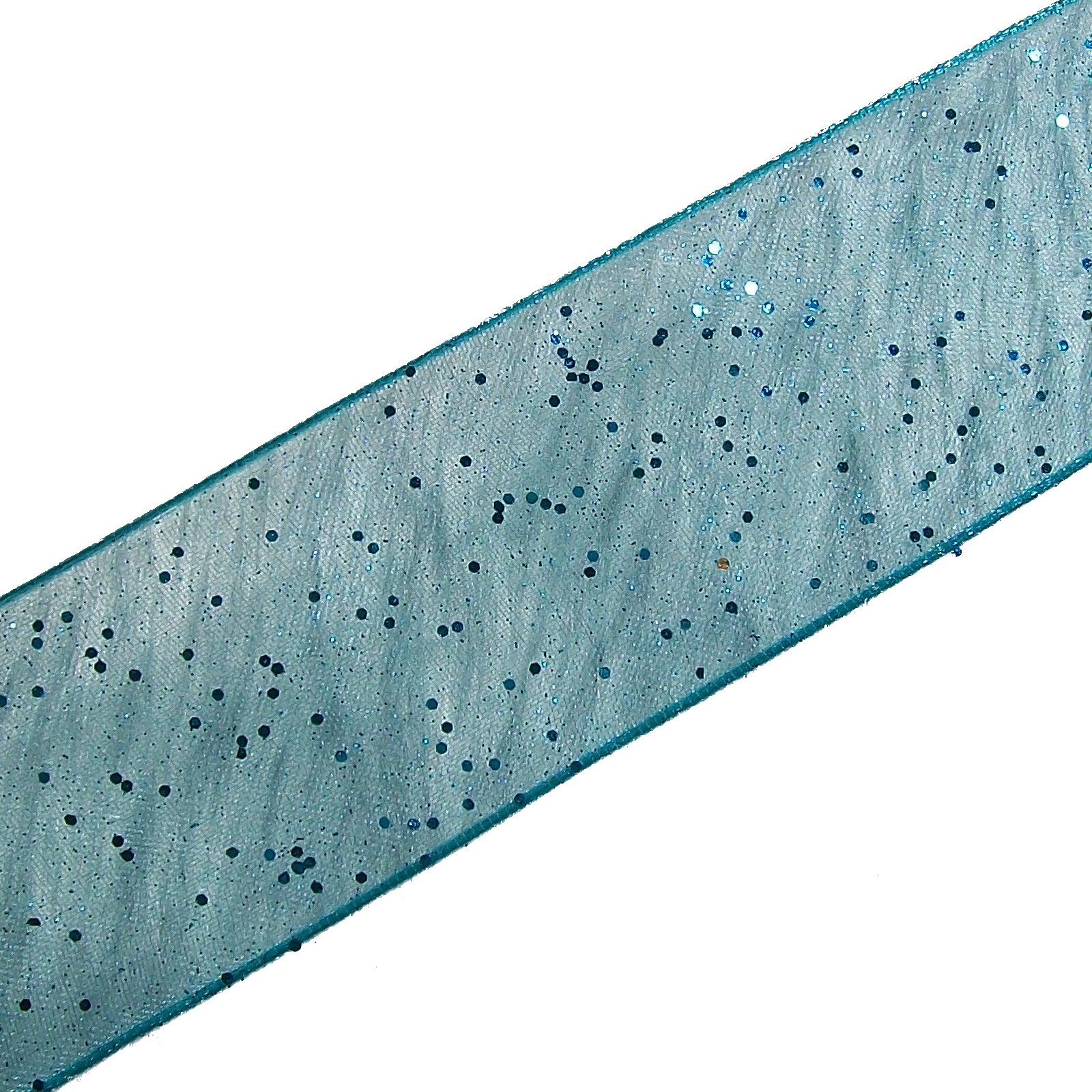 Berisfords Turquoise Wired Glitter Sparkle Ribbon 15Mm Wide (, 2 M)