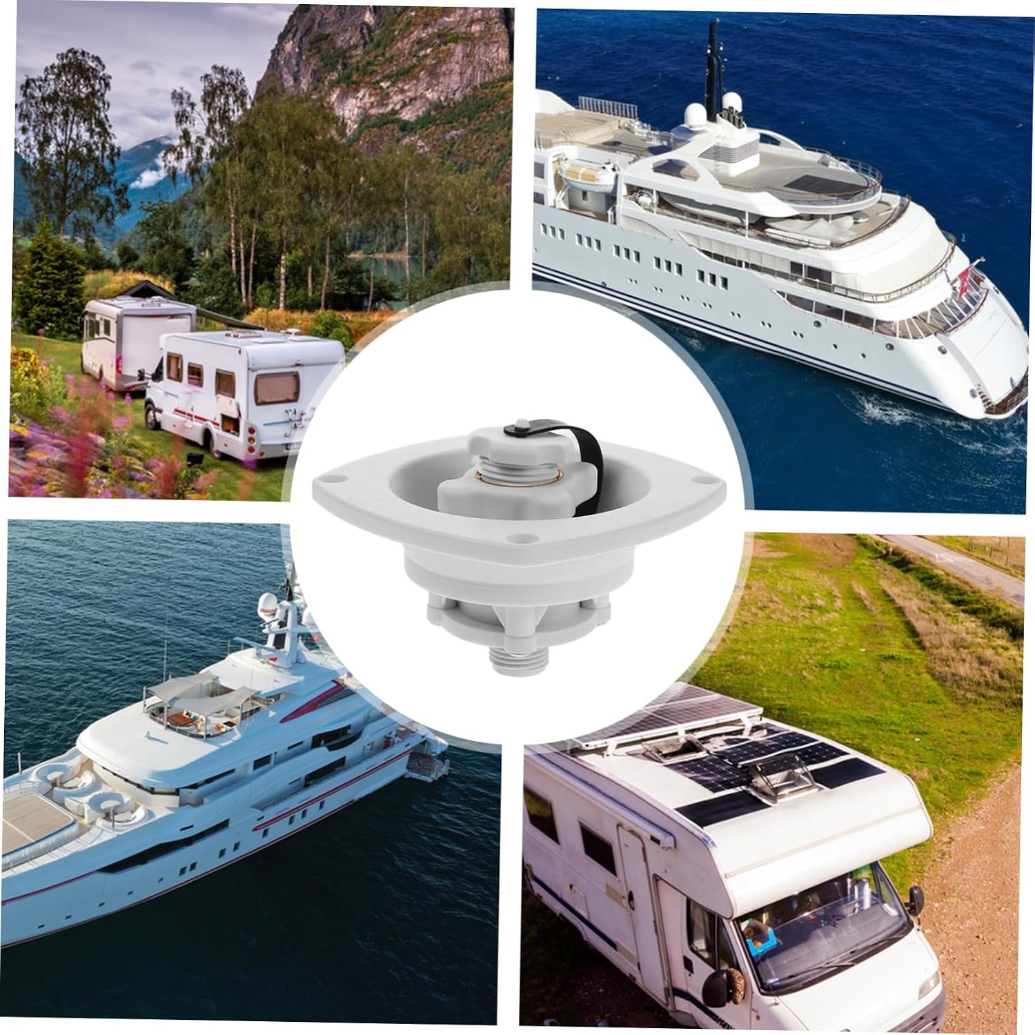 PRETYZOOM Rv Water Inlet Filler Cap with Rotating Design Versatile Water Inlet Stopper Valve for Rvs Yachts and More Adaptable Water Hose Connector for Easy Filling and Multiple