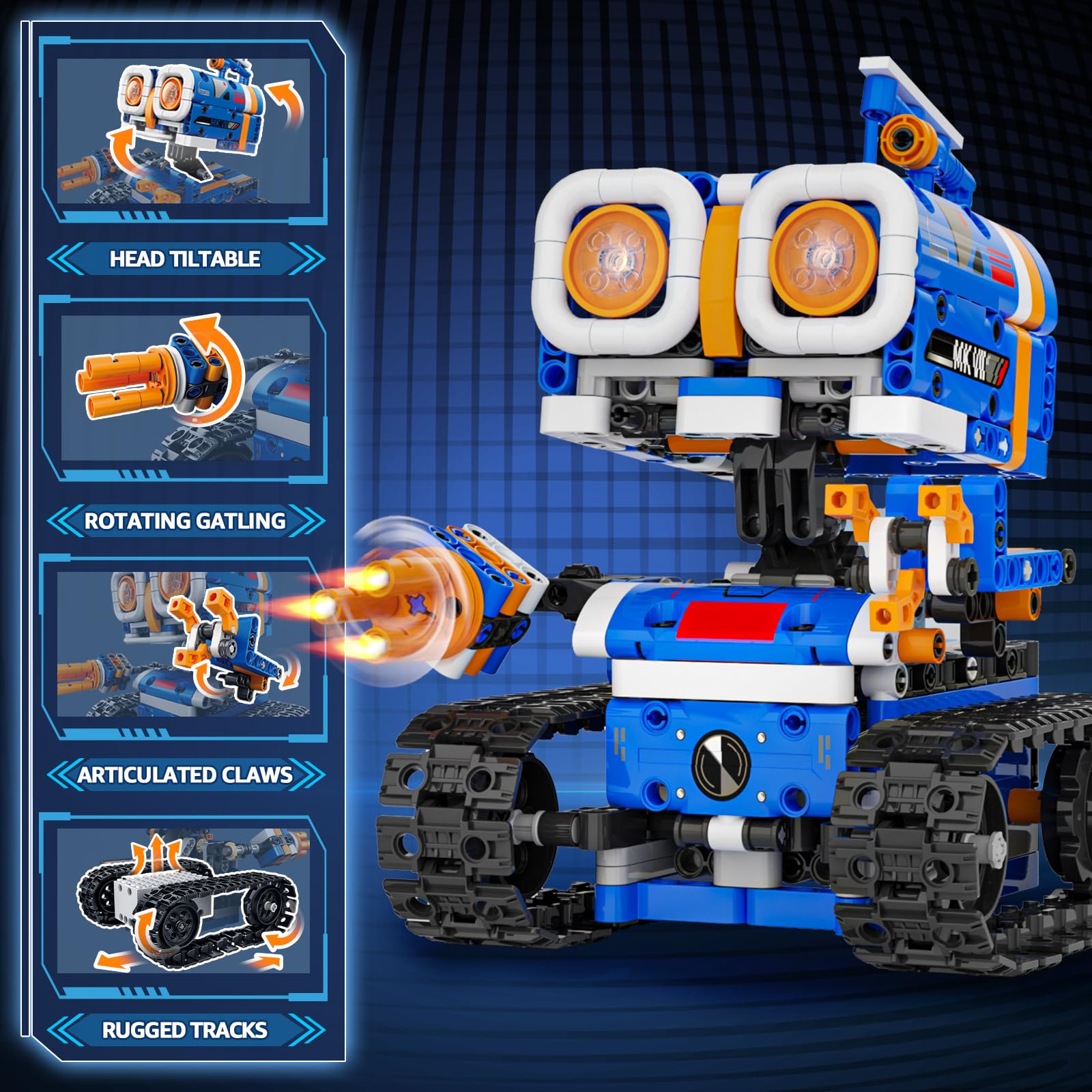 Mint Roboter Spielzeug,5-In-1 Technic Roboter Bauspielzeug FüR Kinder