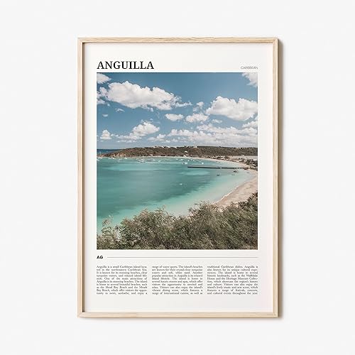 Miniatura 1 de Póster de viaje de Anguila, arte de pared de Anguila, impresión de póster de Anguila, foto de Anguila, decoración de Anguila, Caribe