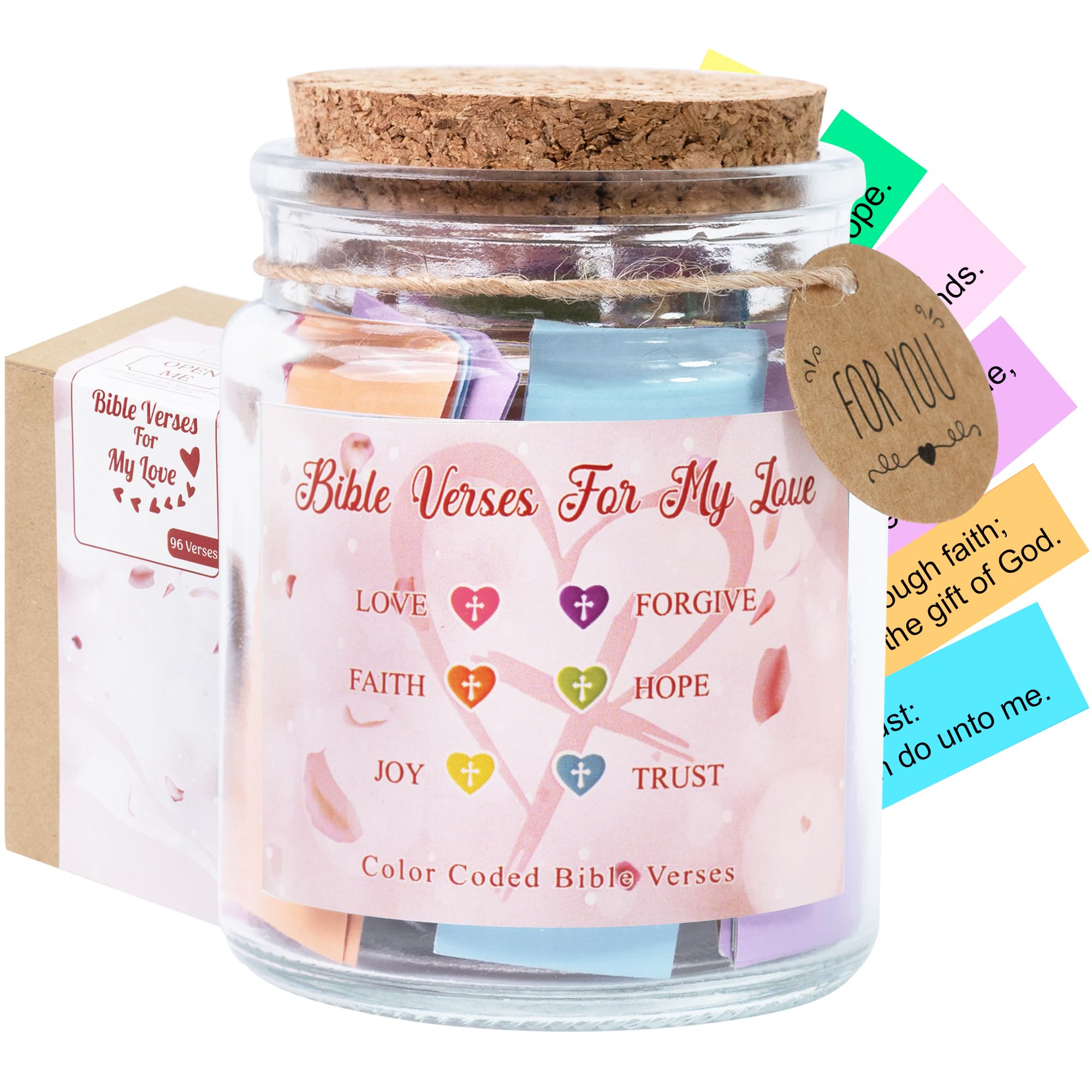 Faith Love Bible Verse Jar, Couples Bible Study, Birthday Gifts For Women Her Wife, Christian Gifts for Couples, Easter Gifts, Wedding Gifts, Religious Gifts, Anniversary Gifts, Valentines Gifts