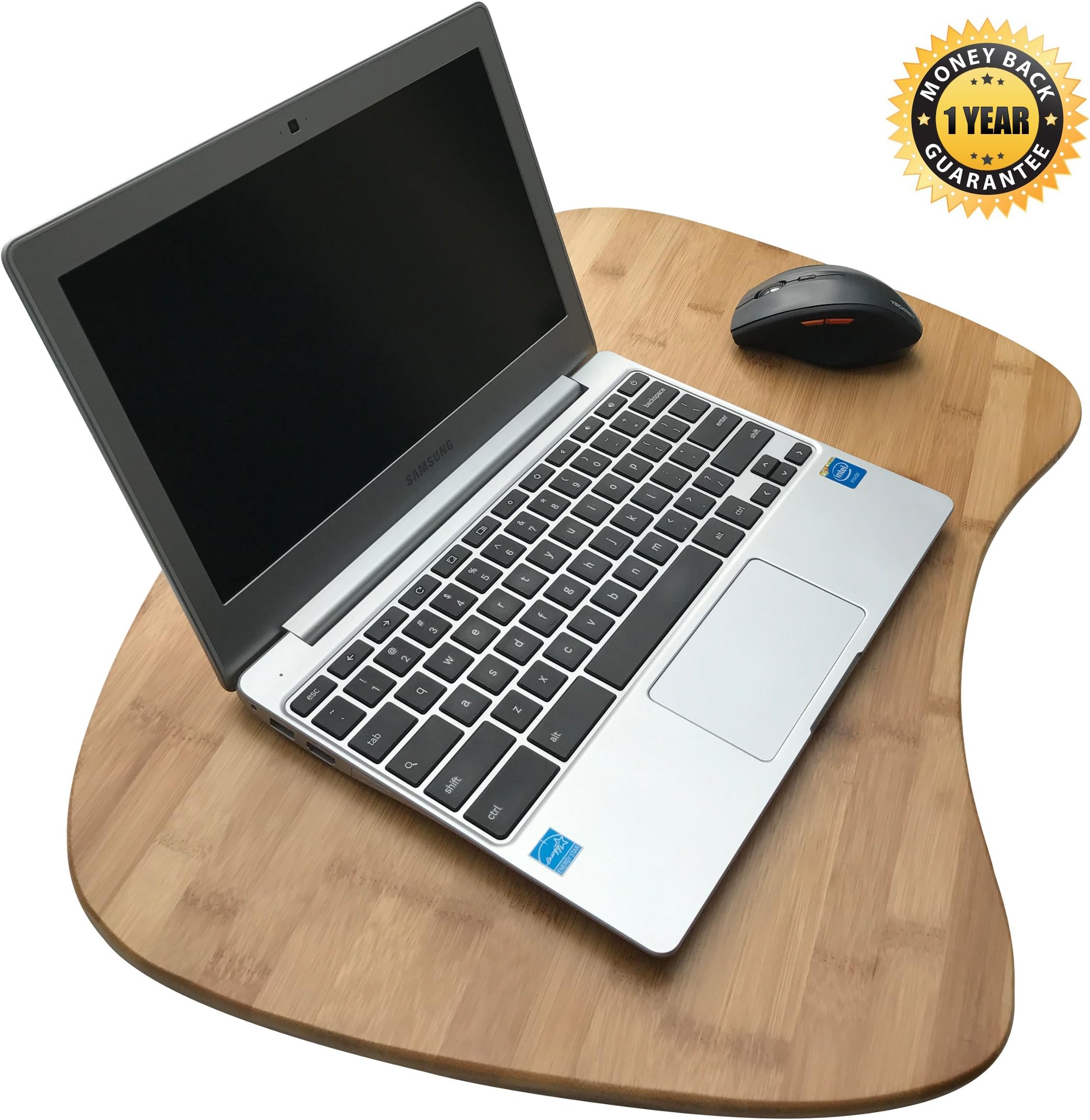 Bamboo Lap Desk with Extra Comfortable Cushion. Perfect Study Tray.