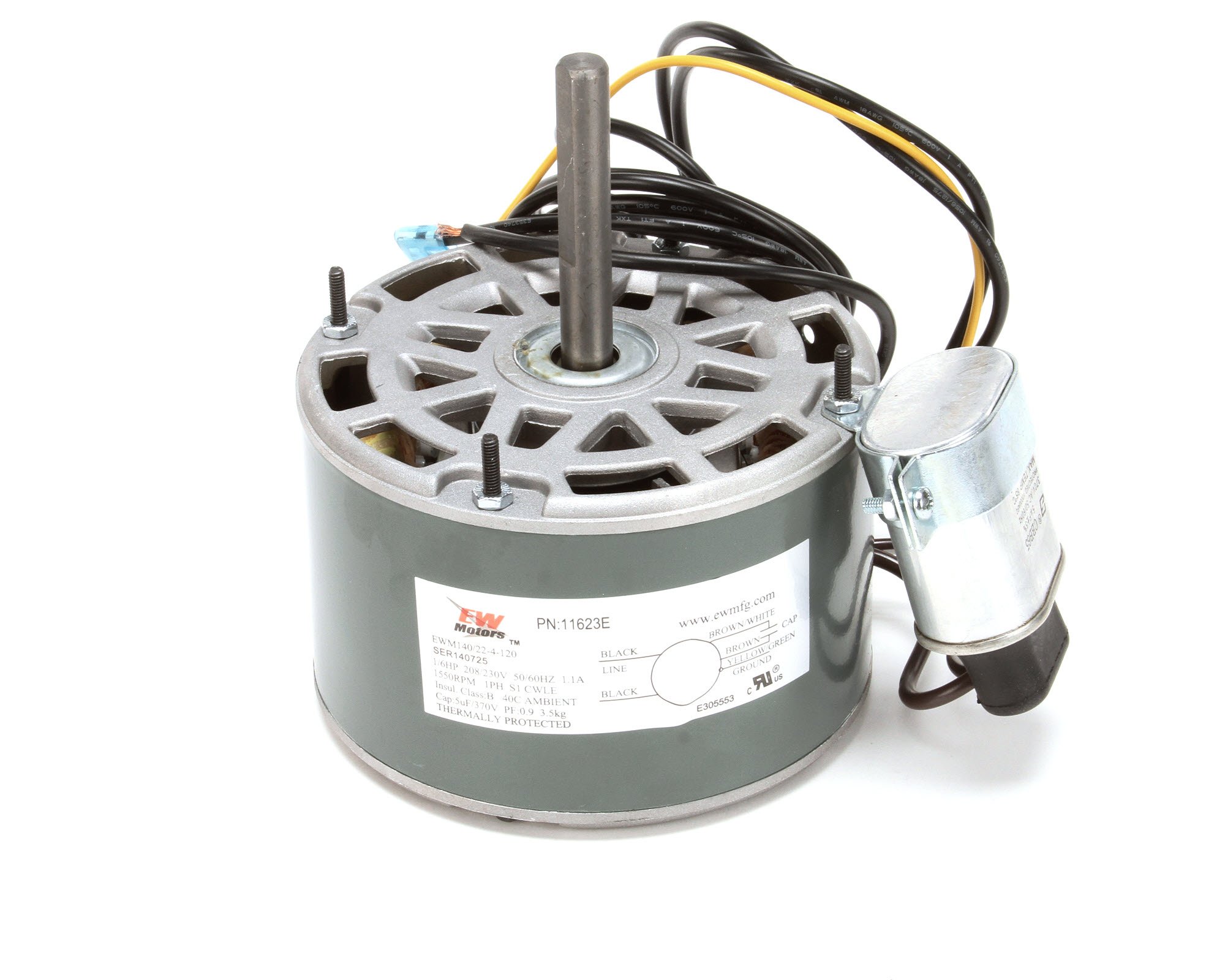 Kolpak 11623E Motor, 208-230V, 1/6 hp, EWM 140/22