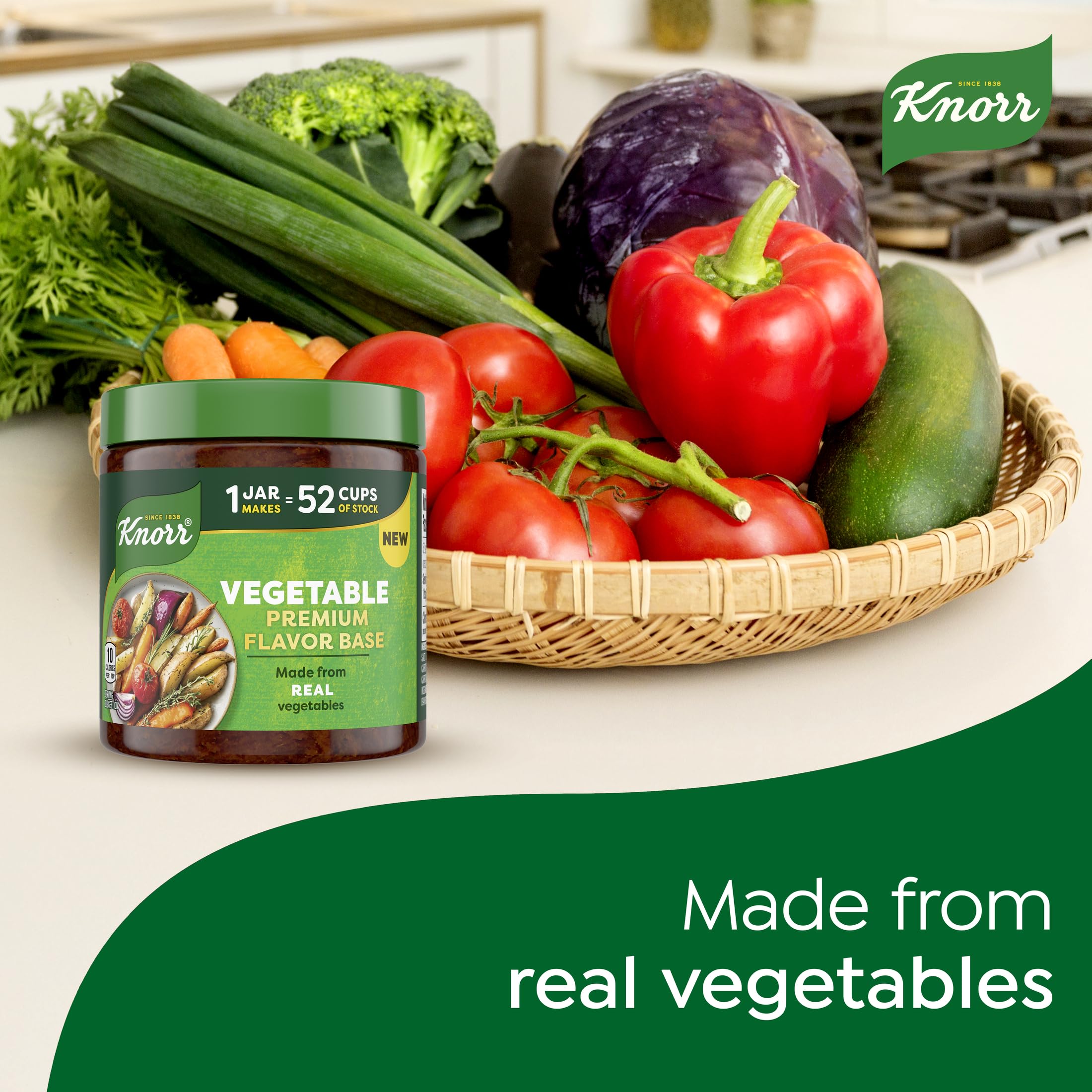 Bundle of Knorr Premium Flavor Base Vegetable, Roasted Beef, and Roasted Chicken Versatile & Easy to Use 11oz 3 Count 1 Each