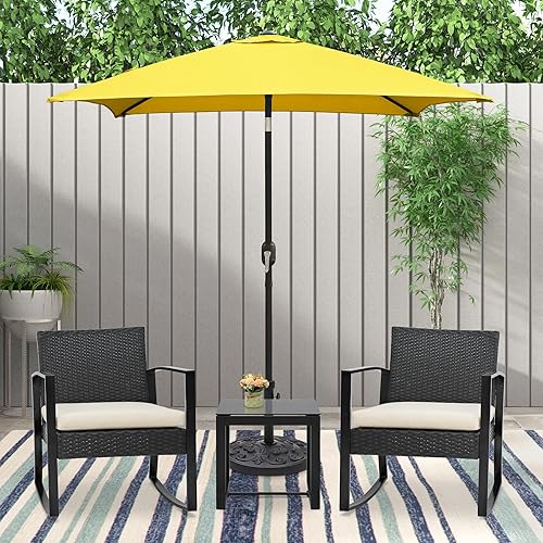 MAYPEX 6.5 Ft Patio Umbrella with Tilt and Crank Square