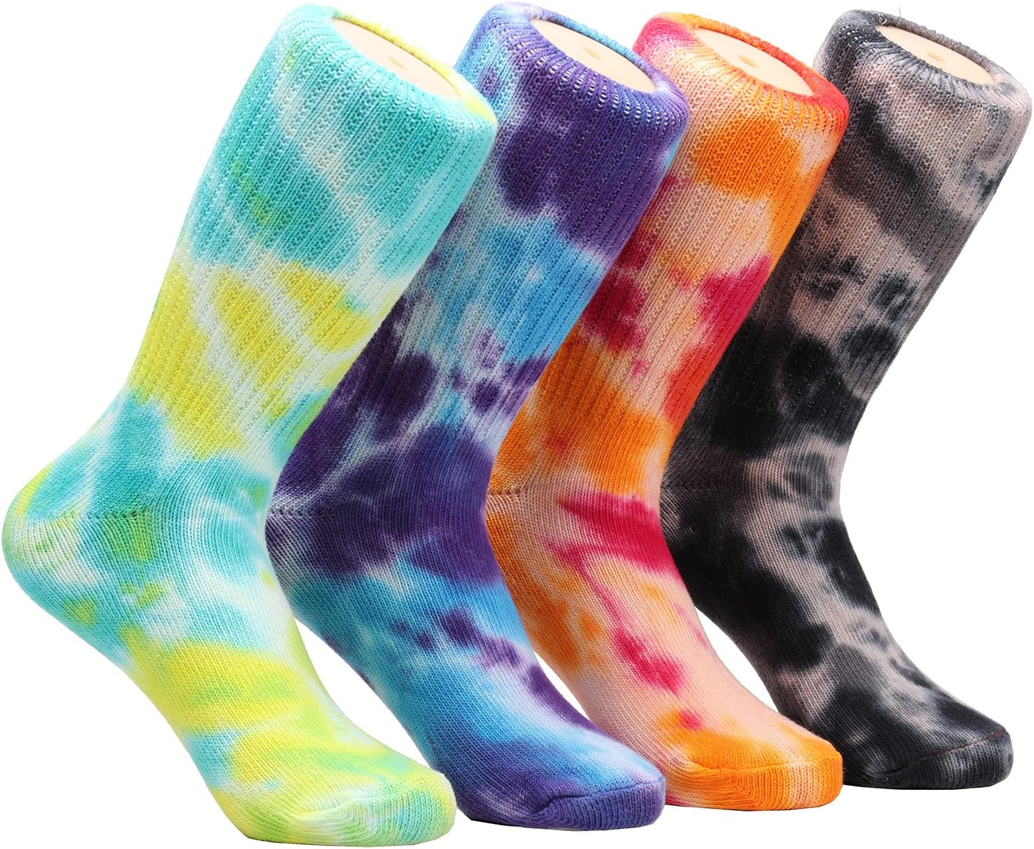 Galsang Casual Socks for Women Tie Dye Cotton Crew Athletic Running Socks Multicolor Printed Novelty Soft Womens Men,#B29