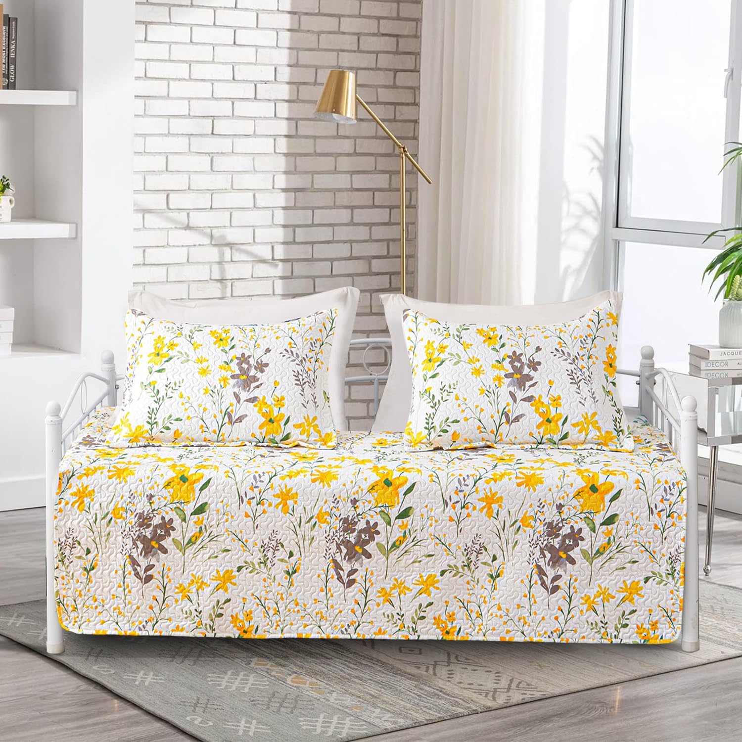 Jarson 3Piece Floral Daybed Cover Set,Twin Floral Daybed