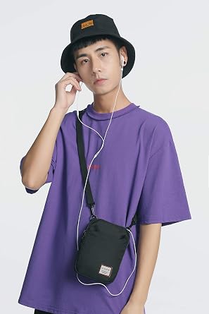 Small Crossbody Bag for Men, Mini Messenger Bag Shoulder Bag for Phone Passport