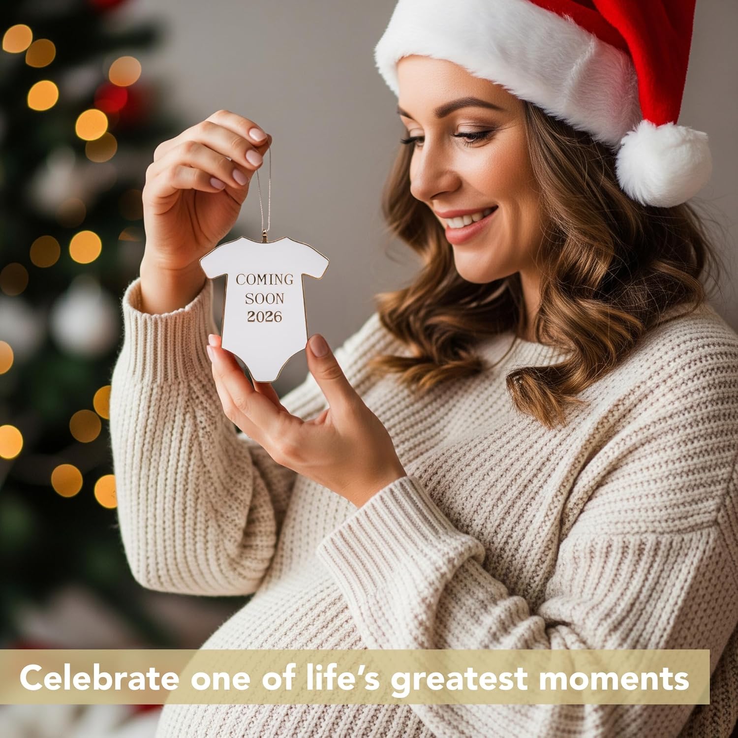 Baby Coming Soon 2026 Ornament: perfect for Baby Shower Gifts and Christmas Pregnancy Announcement for grandparents. Cherished by expectant parents and moms-to-be. Gift-boxed pregnancy keepsake - Image 4