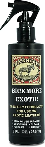 Bickmore ExoticAerosol especialmente formulado utilizado para limpiar pulir y proteger pieles exóticas y piel de reptil