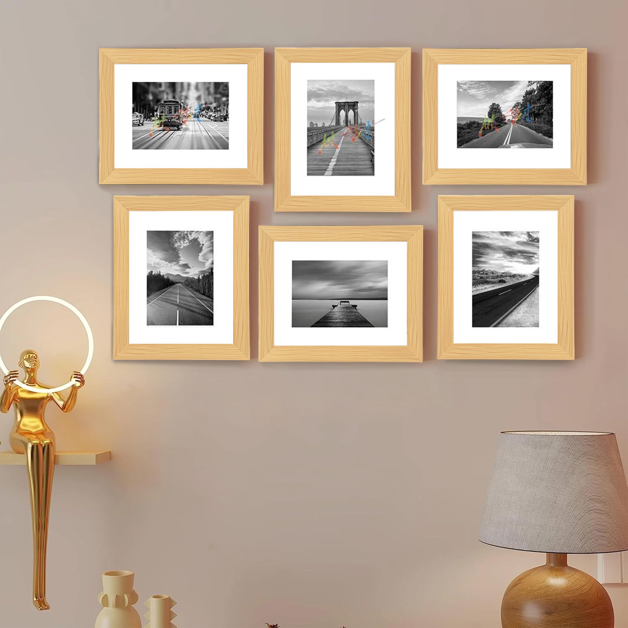 Art Street Decorative Beige Individual Wall Photo Frame For Living Room, Bedroom, Offices - Set of 6 (6"x8" Picture Size matted to 4"x6") (B0DCGGVZBQ) Amazon Price History, Amazon Price Tracker