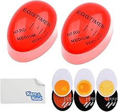 Kare & Kind Egg Timer 2X Pack - Color Changing Indicator - Soft, Medium and Hard Boiled Eggs - Heat Sensitive - Safe Durable Kitchen Aid - Gift and Home Use