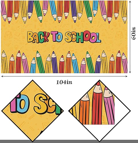 Miniatura 3 de Hafangry Mantel de regreso a clases, para niños, estudiantes, primer día de escuela, decoración de fiesta de bienvenida, rectangular, cocina,