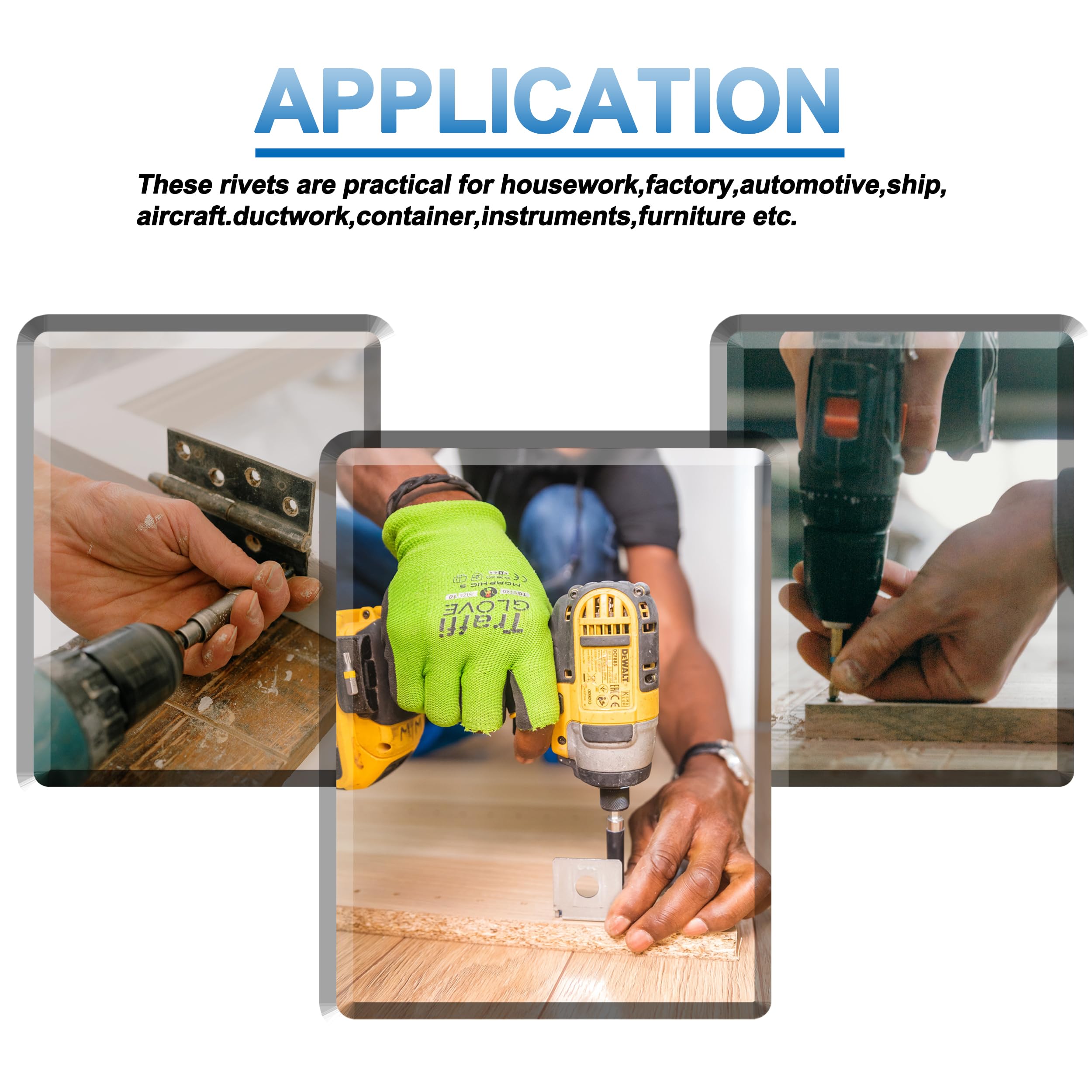 50 Rivetti Ciechi In Alluminio A Flangia Larga 4.8x20 Mm - Per Edilizia, Nautica E Fai-Da-Te, Argento - Foto 7