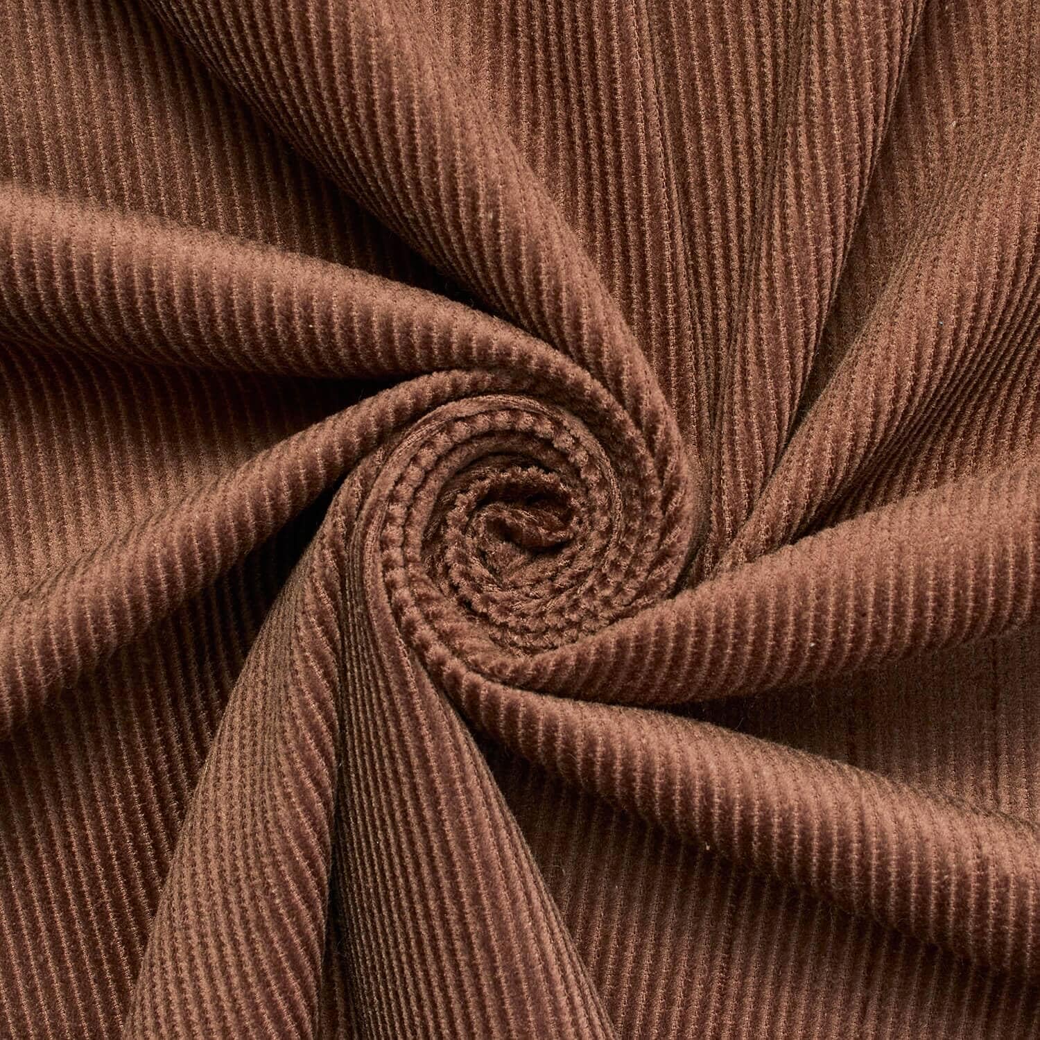 Standard 9 Wale Corduroy Hypoallergenic Cotton 59/60” Fabric by The Yard (Brown, 1 Yard)