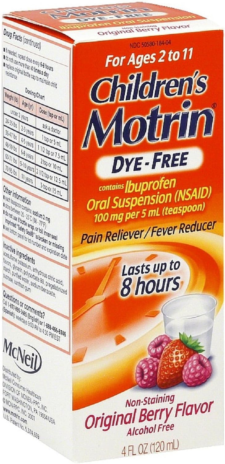 Motrin Children's DyeFree Pain Reliever/Fever Reducer