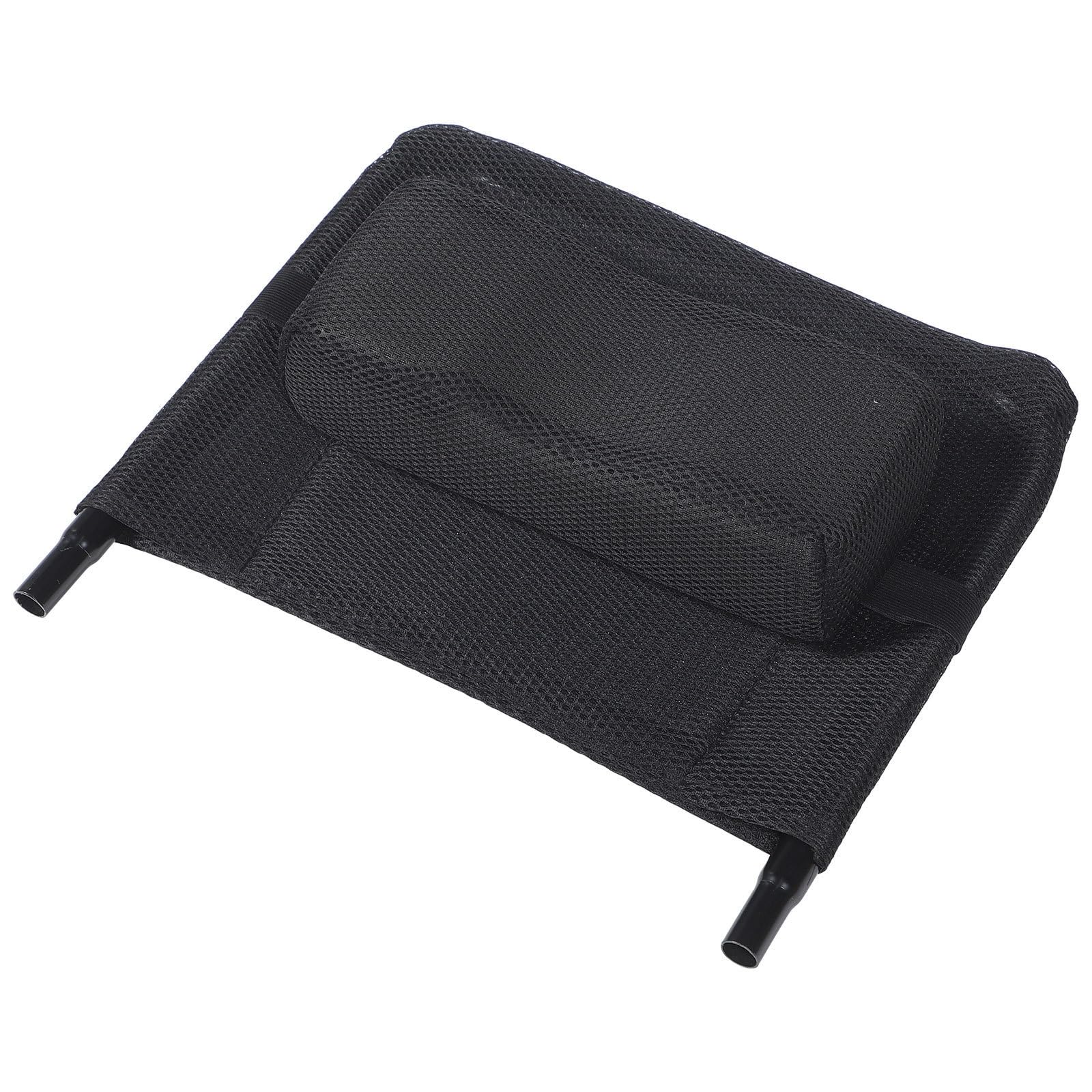 Extensión de Respaldo para Mayor Comodidad Accesorio Ajustable y Resistente de Acero al Carbono Diseño Ergonómico y Tela de Malla Negra para Silla de Ruedas