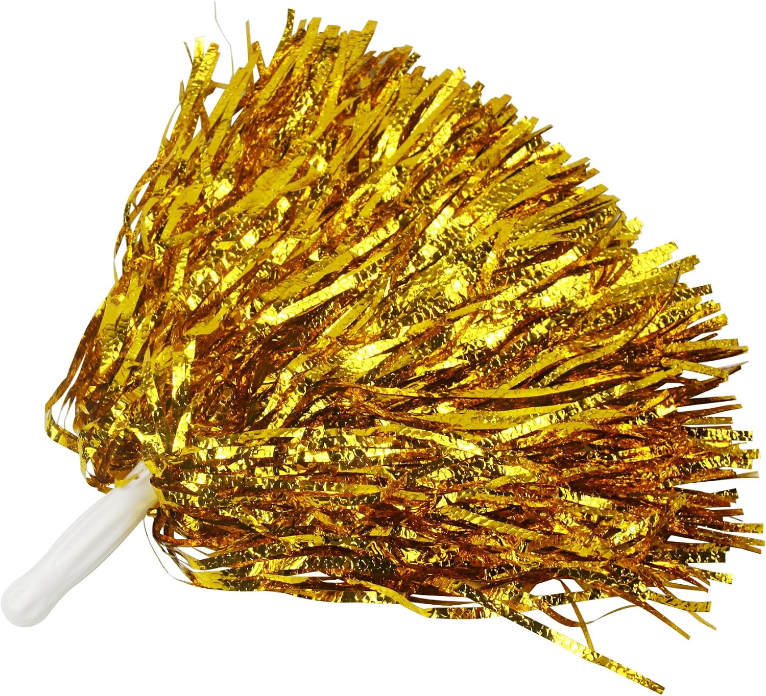 Lovecheer 12PCS/24PCS Metallic Pom Poms Cheerleading Fluffy Shiny Cheer Pom Poms with Handle Sports Team Spirited Dance Cheering Squad Girls Adults