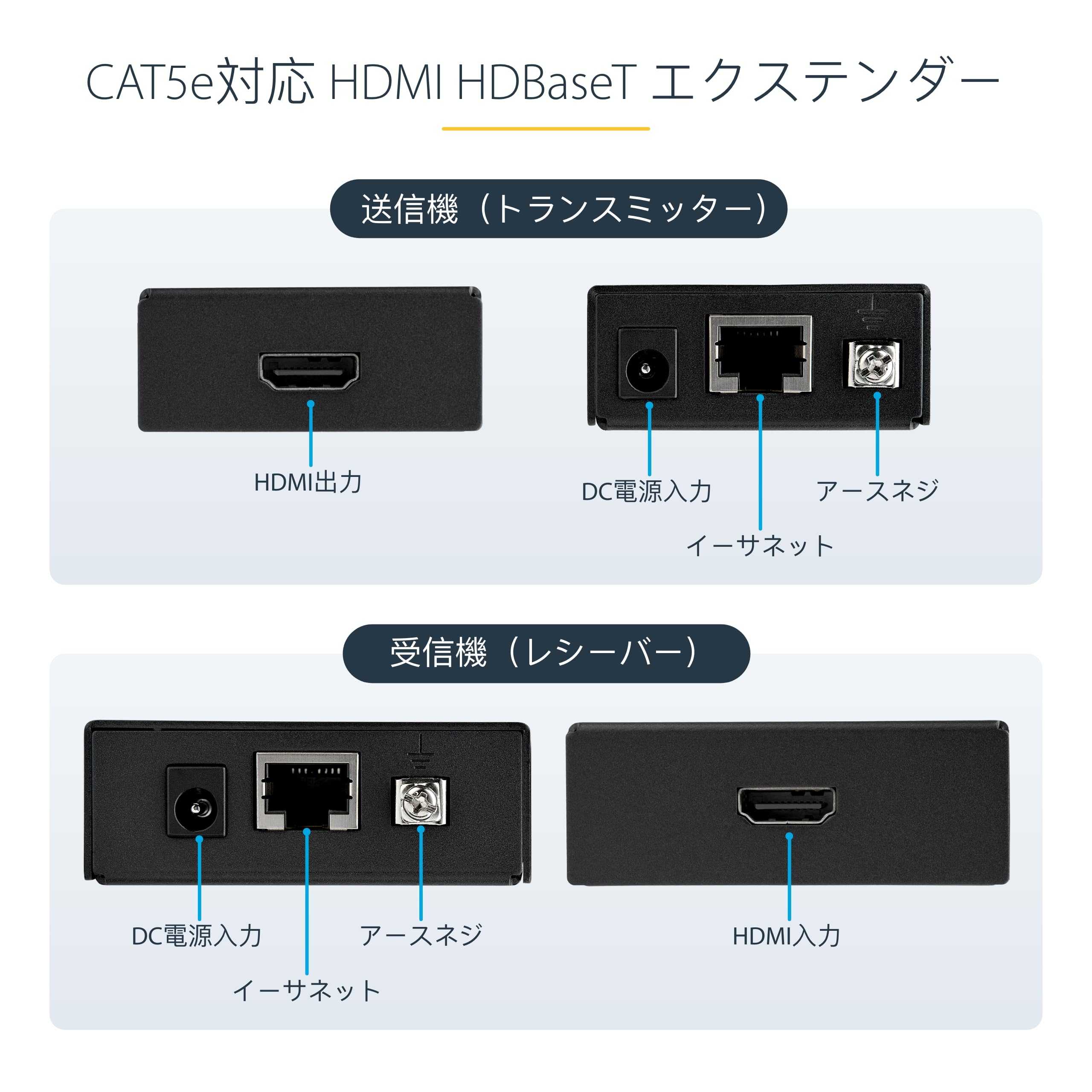 Amazon.co.jp: StarTech.com Cat5ケーブル対応HDMIエクステンダー延長