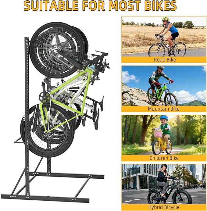 Soporte de pared para bicicletas FAHKNS, 5 bicicletas, vertical, acero miniatura 6