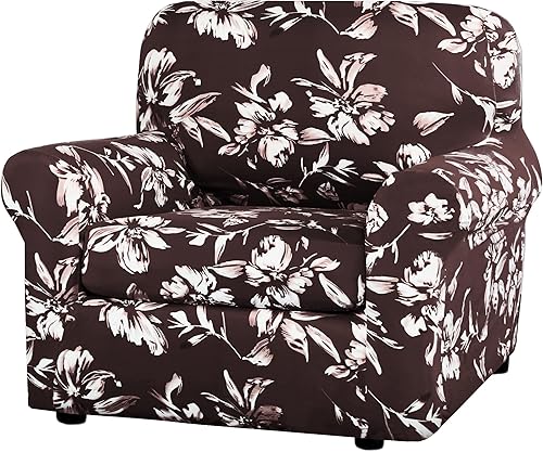 H.VERSAILTEX Fundas de sofá superelásticas de 2 piezas para fundas de sillón, fundas de silla de sala de estar, con estilo moderno suave y grueso