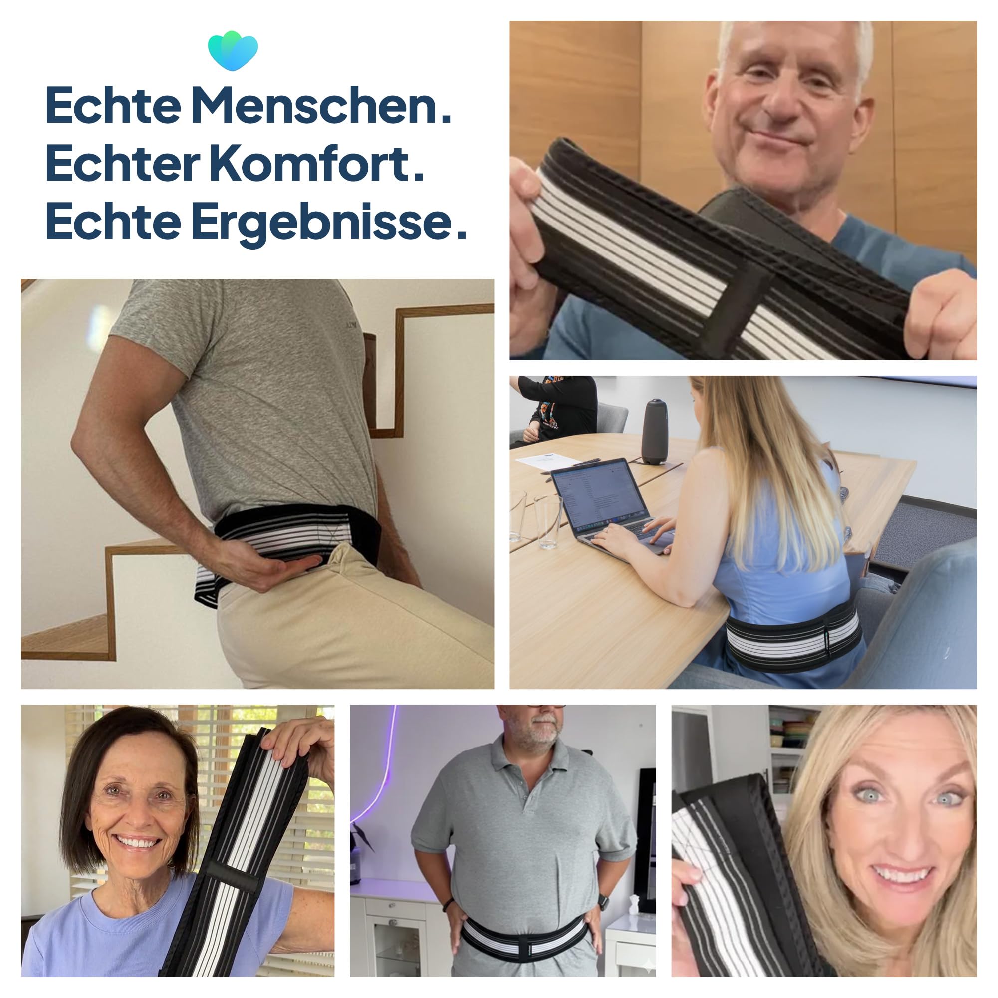 Orthogürtel für Ischias und Rückenschmerzen, Ischias Gurt, ISG Gurt, Rücken & Lendenwirbelsäule, Bandscheibe, Hüftgurt, Beckengurt (S-M)