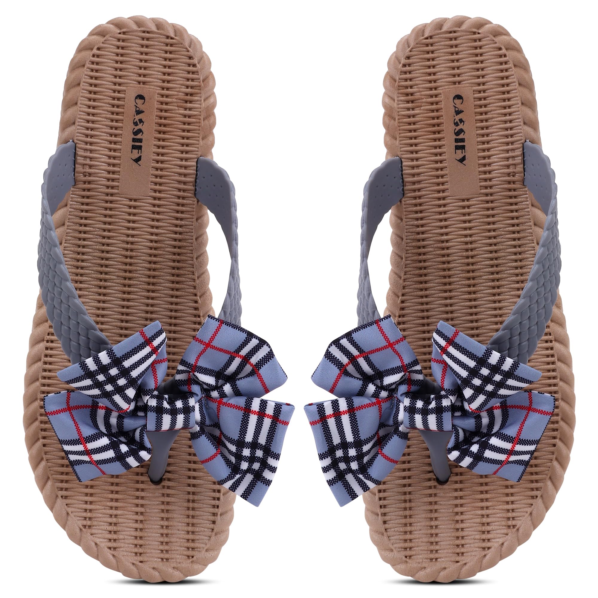 CASSIEY Fashion Slippers For Women Slipper fancy Design Slip on Flats- Grey (B0D9TPB6NP) Amazon Price History, Amazon Price Tracker