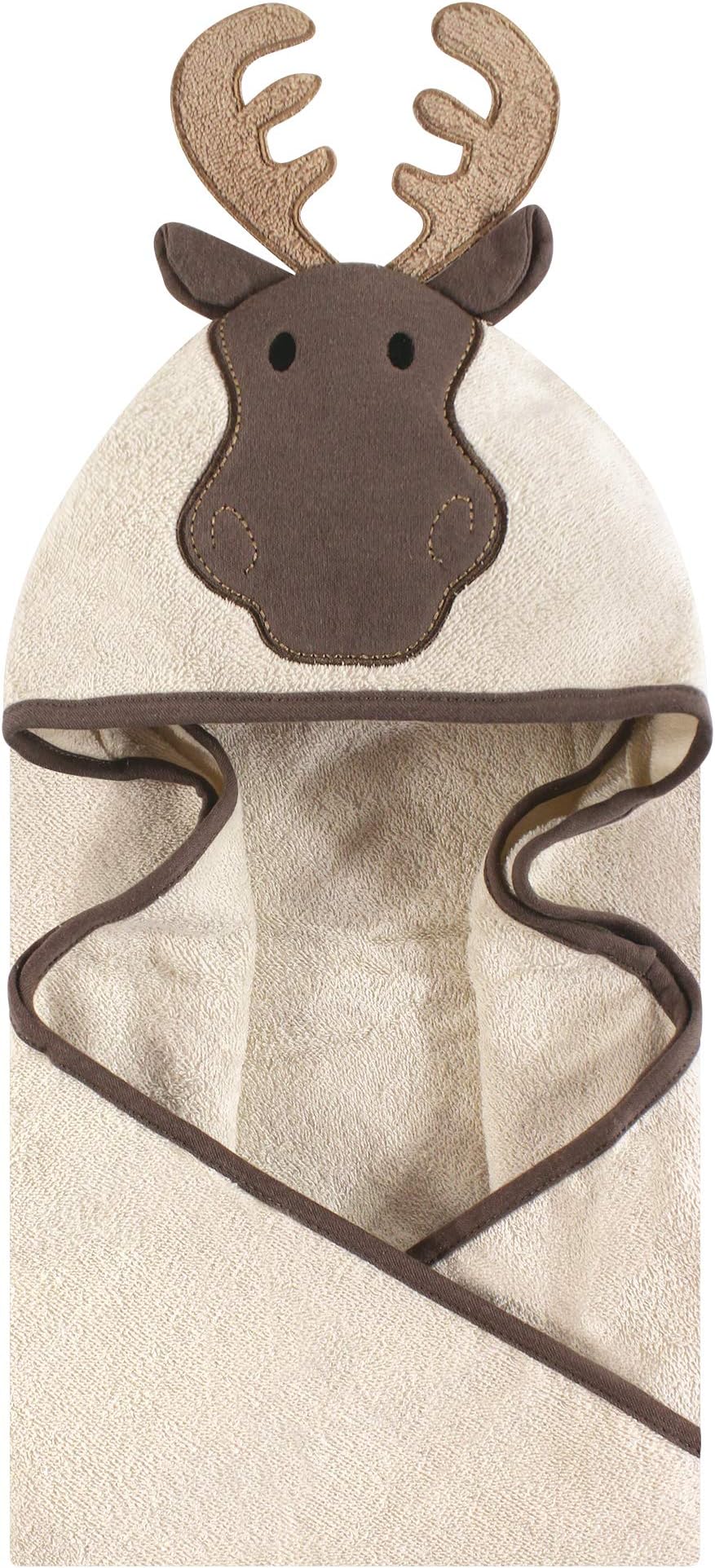 Hudson babyHudson Baby Animal Face Hooded Towel, Modern Moose, One Size