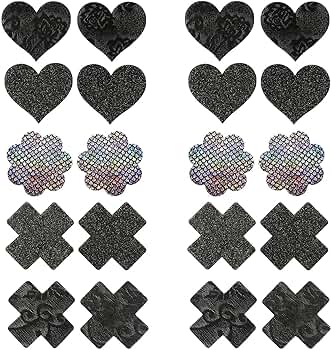 SIZZLECHIC Glitters Pasties Nipple Covers Sticky For Women Disposable - View #10