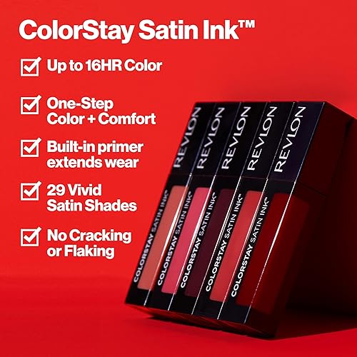Miniatura 3 de Revlon Colorstay - Lápiz labial líquido de tinta satinada