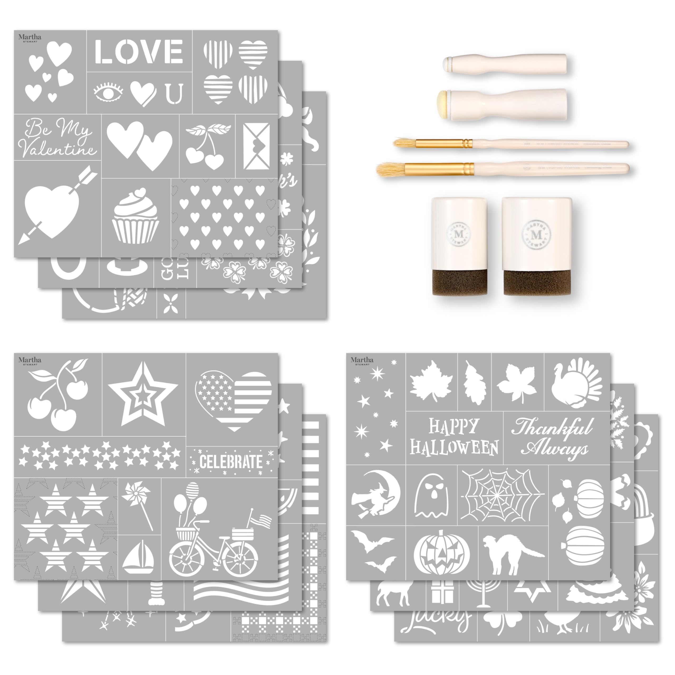 Martha Stewart Kit di stencil da 15 pezzi, per celebrazioni