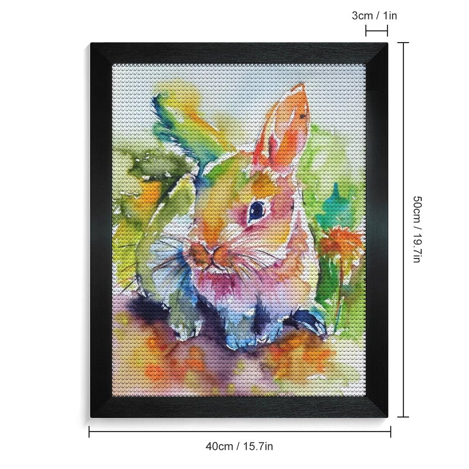 Amazon | ダイヤモンドアート キット うさぎです 5D モザイクアート