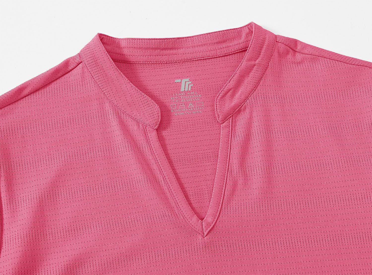 YSENTO Women's Dry Fit Golf Polo Shirts Tops Short Sleeve V Neck Collarless Apparel Shirts Clothes