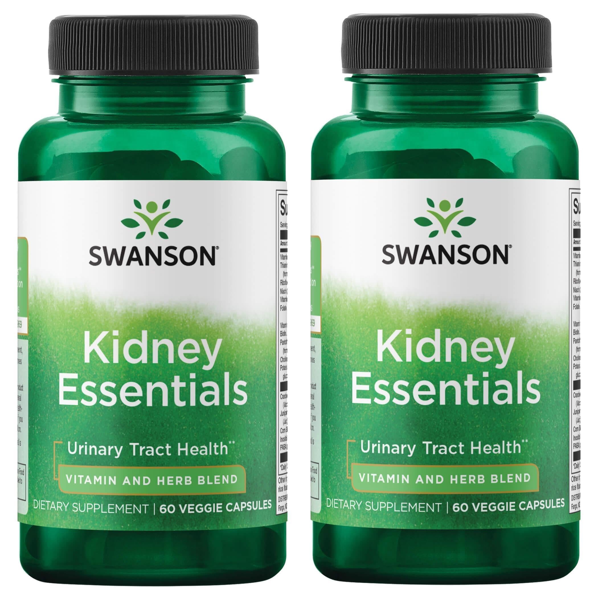 Swanson Kidney Essentials 60 Veg Capsules (2 Pack)