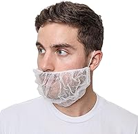 Vista 6 de Redes para barba, cubiertas desechables para barba, red de barba para servicio de alimentos, cocina, limpieza, 18 y 21 pulgadas
