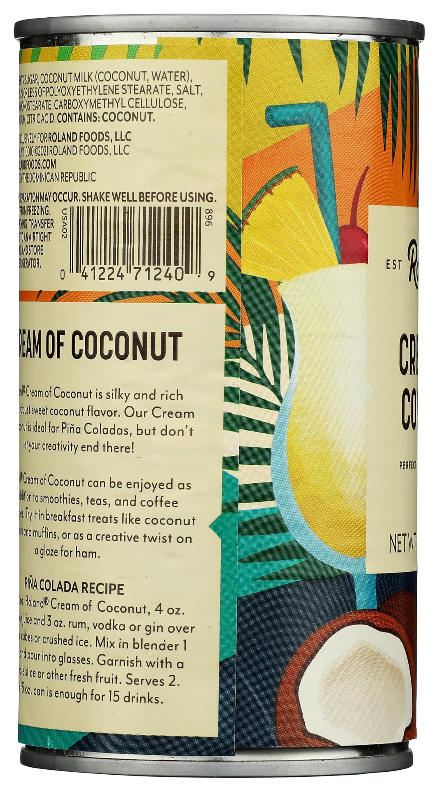 Roland Foods Cream of Coconut 15 Ounce Can Pack of 1 — view 4