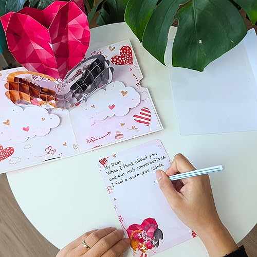Miniatura 4 de HEARTAGS Tarjeta desplegable para el día de la madre, tarjeta del día de la madre de pareja de gatos para esposa, hija, regalos del día de la madre