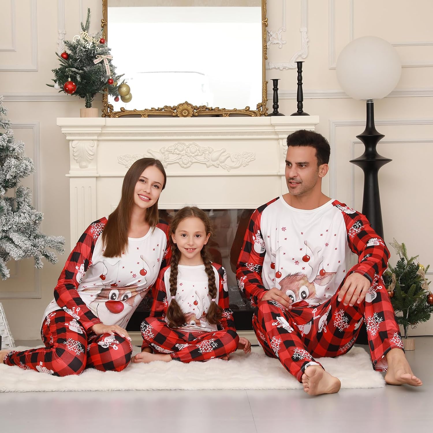 2025 Matching Christmas Pajamas Set for Adults - Long Sleeve Sleepwear, Holiday Nightwear for Men Women