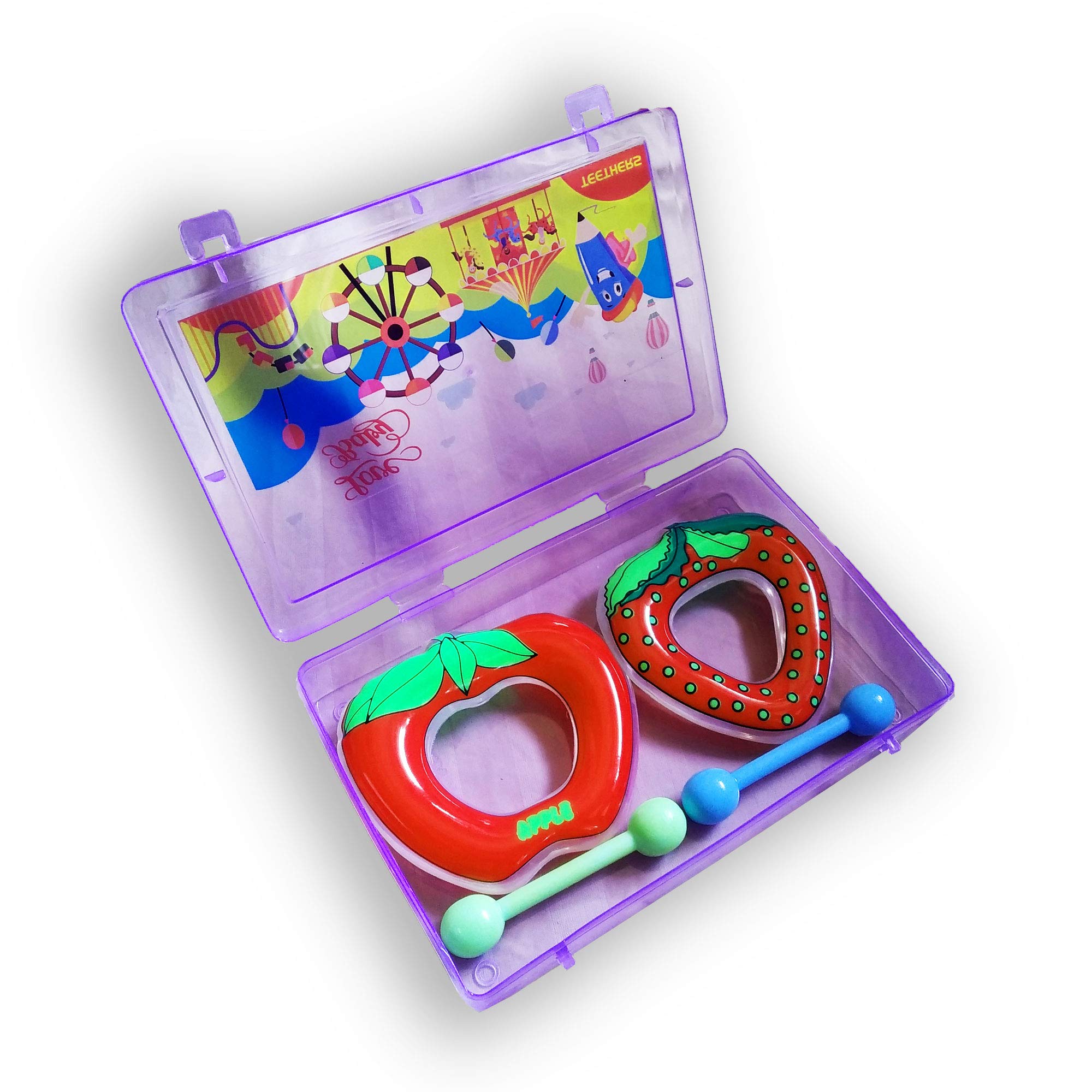 Auto Flow Water Filled Toy Teether - Strawberry and Apple