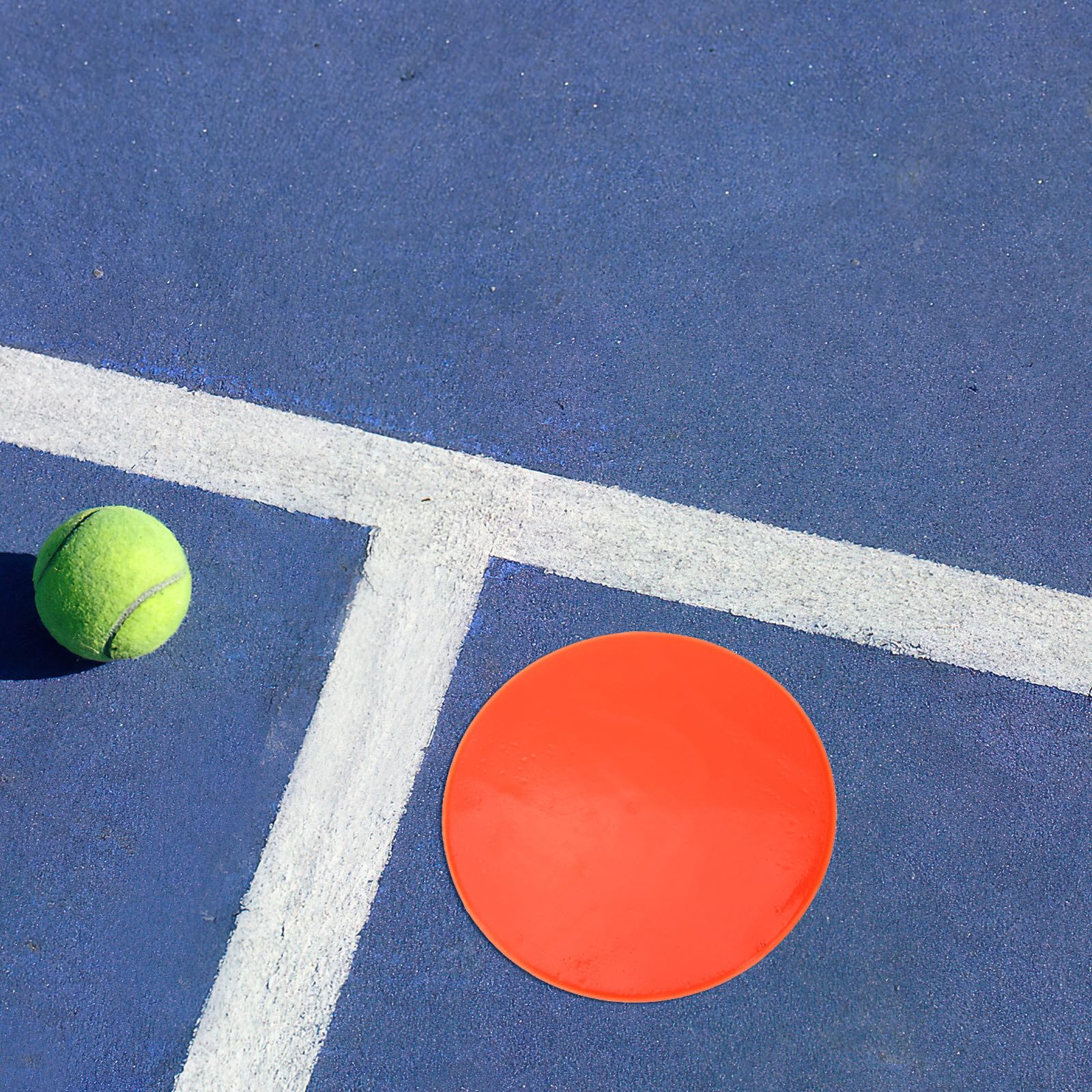 Set Marcatori da Campo per Allenamento Calcio e Tennis in PVC Resistente 18 Pezzi Segnali Rotondi e Linee Rette per Campi Esterni e attività Sportive