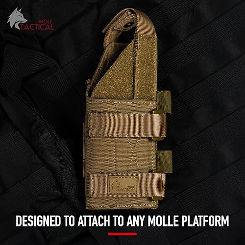 Miniatura 3 de WOLF TACTICAL - Funda MOLLE Universal, Funda MOLLE para Pistola, Funda para Pistola Airsoft, Funda Táctica de Nylon para Pistolas