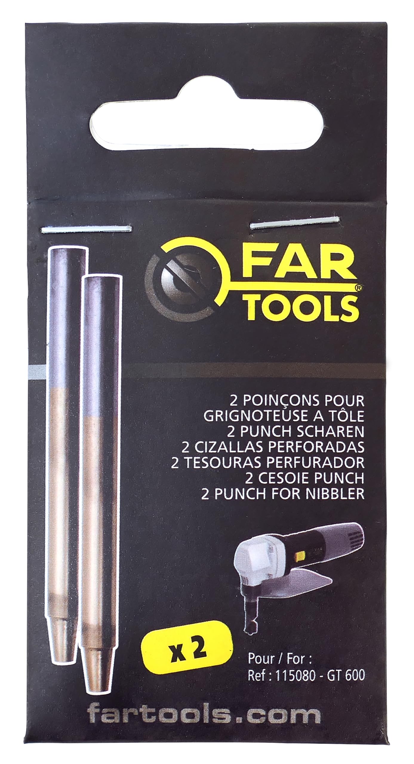 Fartools 2 Poinçons Pour Grignoteuse 115080