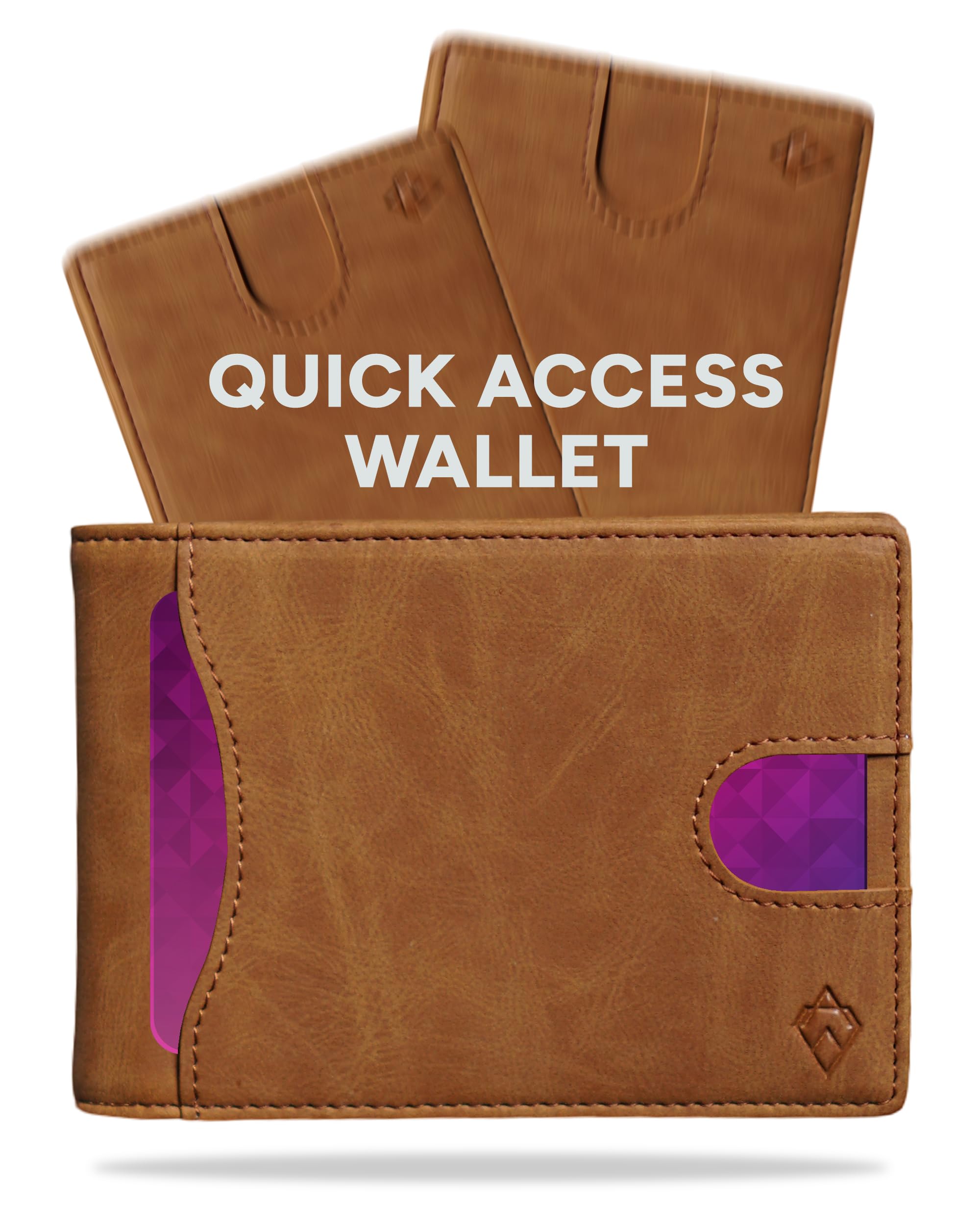 RFID Blocking Bifold Card Wallet and Gift Box – Stylish Mens Wallet – Credit Card Holder Wallets for Men (Delta Collection)