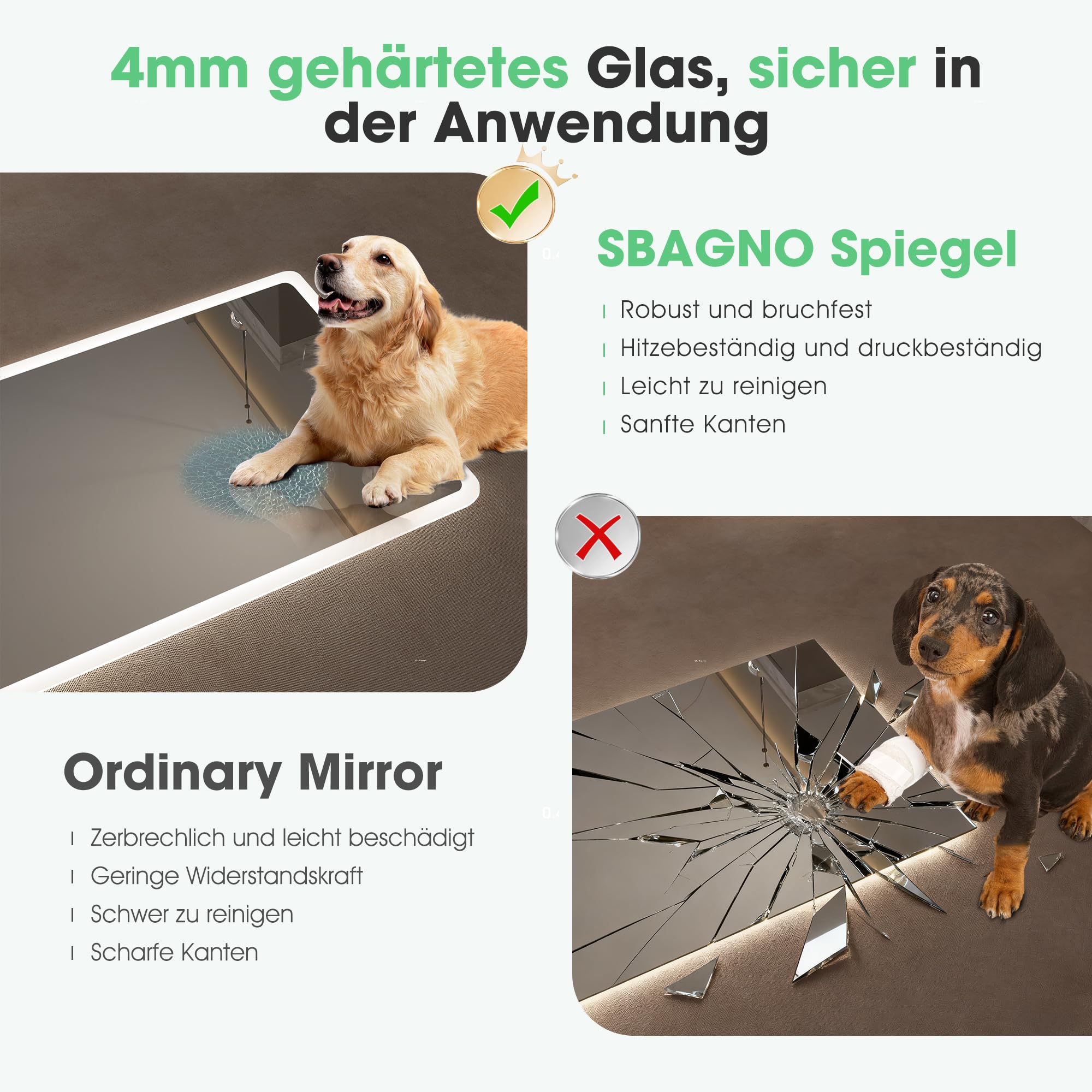 S'bagno Badspiegel-mit-Beleuchtung 140x80cm, Led-Badezimmerspiegel-mit-Licht, Bluetooth, Entfoggen, 3 Farben, Dimmbar, Speicherfunktion, Gehärtetes Glas, IP44 Wasserdicht, Horizontal/Vertikal