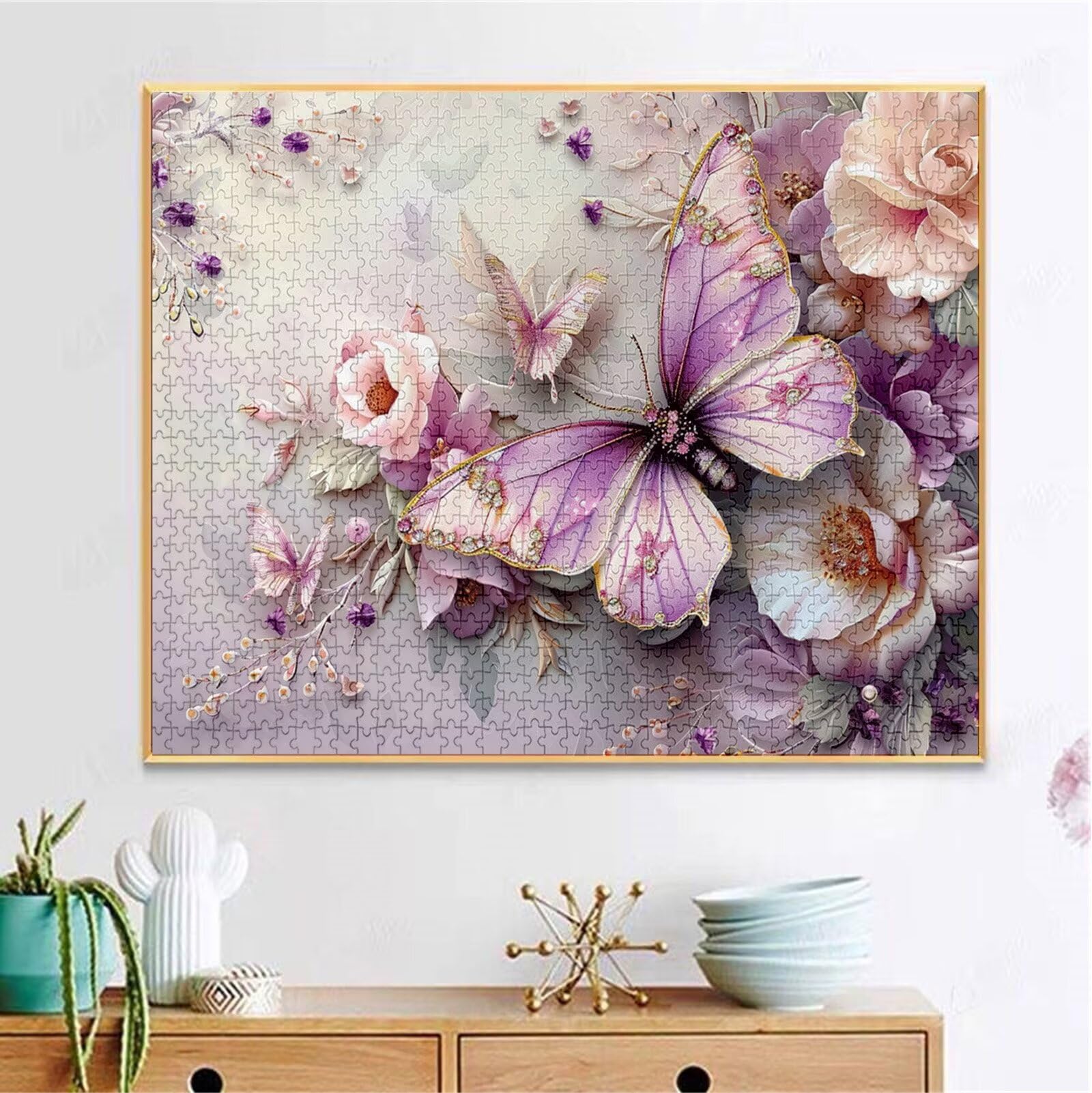 Puzzle 5000 Pezzi, 3 4 5 Anni Puzzle Viola 6 7 8 Anni Giochi Educativi Sostenibili Con Motivi Per Adulti Da Gioco in Legno Di Alta Qualità Jigsaw Farfalla per Gioco Familiare, 2026 Regalo Natale H-395